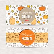 Autumn vector banners N2