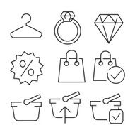 Vector linear flat color icons for UI UX use N3