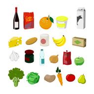 Food set with fruit and vegetables N2