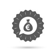 Money bag sign icon Euro EUR currency N4