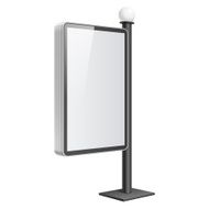 Realistic light box template on white background N3