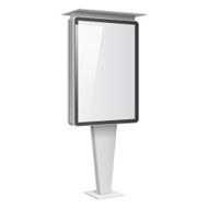Realistic light box template on white background N4