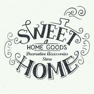 Sweet home store label design N2