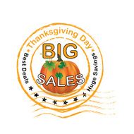 Big Thanksgiving Sales grunge post stamp N2