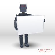 Abstract robot with empty board N2