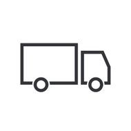 Delivery truck outline vector icon modern minimal flat design style N2