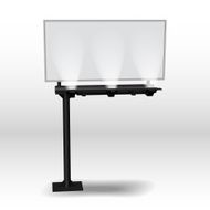 Blank billboard isolated on white background N2