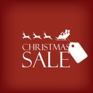 Christmas sale poster Holiday sales vector template Santa Claus riding N3