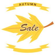 Autumn sale leaf banner