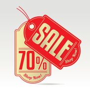 Sale vector tag