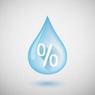 Water drop with a discount sign N2