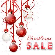 Christmas sale with baubles N2