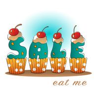 Tasty design for shopping and sale banner on white background