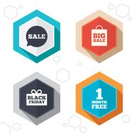 Sale speech bubble icon Black friday symbol N16