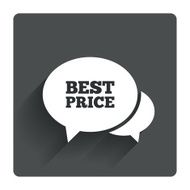 Speech bubble best price icon Special offer