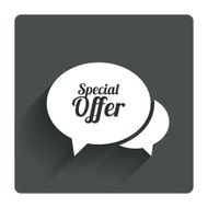 Speech bubble Special offer icon Sale symbol