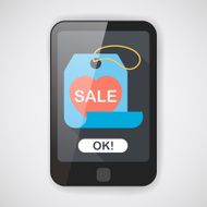 Valentine's Day SALE flat icon with long shadow eps10 N11