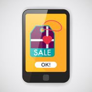 Valentine's Day SALE flat icon with long shadow eps10 N14
