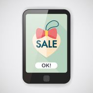 Valentine's Day SALE flat icon with long shadow eps10 N17