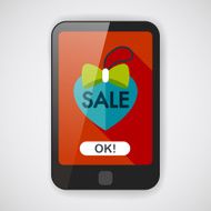 Valentine's Day SALE flat icon with long shadow eps10 N20
