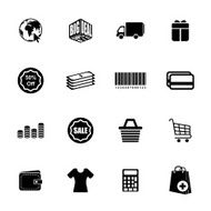 Shopping vector icon set N17