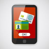 credit card flat icon with long shadow eps10