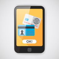 credit card flat icon with long shadow eps10 N2