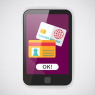 credit card flat icon with long shadow eps10 N3