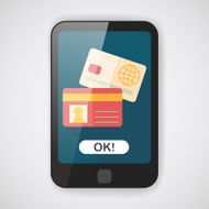 credit card flat icon with long shadow eps10 N4