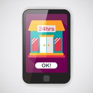 Building convenient store flat icon with long shadow eps10 N2