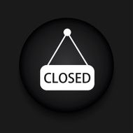 Vector modern closed black circle icon
