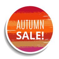 Round Vector Sale Tag from Brush Strokes