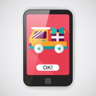 shopping cart flat icon with long shadow eps10 N7