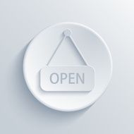 Vector modern light circle icon with shadow N8