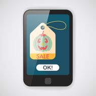 Halloween SALE flat icon with long shadow eps10
