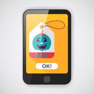 Halloween SALE flat icon with long shadow eps10 N2
