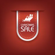 Christmas sale ribbon vector Holiday discounts banners with santa on N2