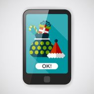 Christmas gift flat icon with long shadow eps10 N4