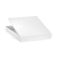 White gray packaging box with open lid