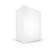 White gray thick side view package box