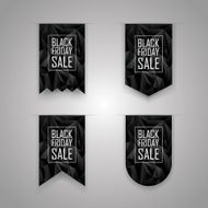 Black friday ribbon Holiday sale elements Sales promotion banner Discounts