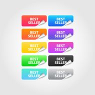 Best seller labels set