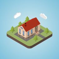 Old isometric house