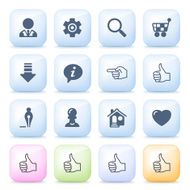 Icons for web on color buttons