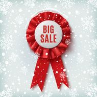 Big sale realistic red label with ribbons N2