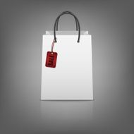 Blank paper shopping bags with sale tag