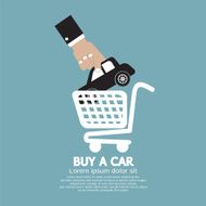 Car In Shopping Cart Buy a Concept