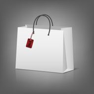 Blank paper shopping bags with sale tag N2