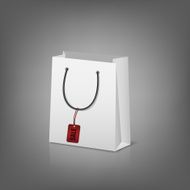 Blank paper shopping bags with sale tag N7