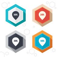 Sale pointer tag icons Discount symbols N27